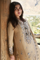 ZW24-10 Suzani | 3Pc Unstitched Suit Embroidered Winter By Zaha