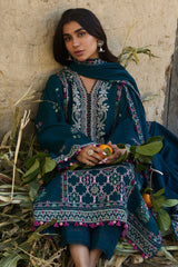 ZW24-05 Zumar | 3Pc Unstitched Suit Embroidered Winter By Zaha