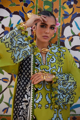 3-PC Unstitched Embroidered Luxury Lawn By Elan | SOLENE (EL25-03 A)