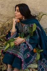 ZW24-05 Zumar | 3Pc Unstitched Suit Embroidered Winter By Zaha