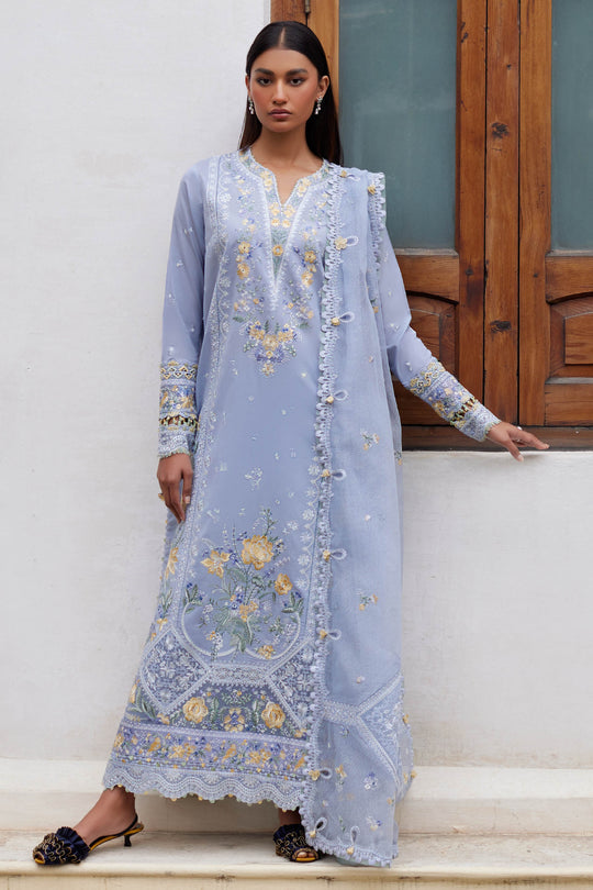 EL24-01 A MINA | 3PC Unstitched Lawn Silsila By Elan