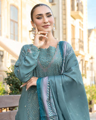 3-PC Stitched Baku Echoes Luxury Linen Mommy & Me By Allys | AL-1114