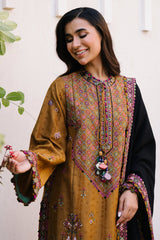 ZW24-03 Gulzar | 3Pc Unstitched Suit Embroidered Winter By Zaha