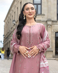 3-PC Stitched Baku Echoes Luxury Linen Mommy & Me By Allys | AL-1113