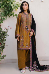 ZW24-03 Gulzar | 3Pc Unstitched Suit Embroidered Winter By Zaha