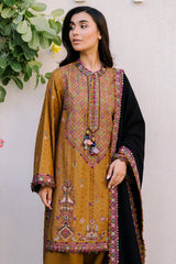 ZW24-03 Gulzar | 3Pc Unstitched Suit Embroidered Winter By Zaha