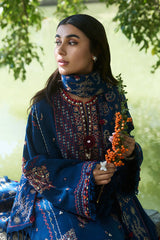 ZW24-15 Zarmina | 3Pc Unstitched Suit Embroidered Winter By Zaha