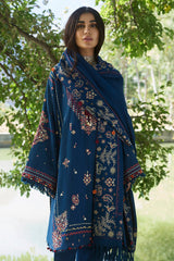 ZW24-15 Zarmina | 3Pc Unstitched Suit Embroidered Winter By Zaha