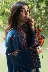 ZW24-15 Zarmina | 3Pc Unstitched Suit Embroidered Winter By Zaha