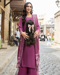 3-PC Stitched Baku Echoes Luxury Linen Mommy & Me By Allys | AL-1115