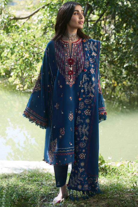 ZW24-15 Zarmina | 3Pc Unstitched Suit Embroidered Winter By Zaha