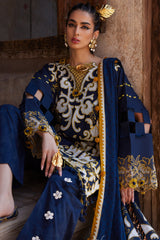 3-PC Unstitched Embroidered Luxury Lawn By Elan | SOLENE (EL25-03 B)