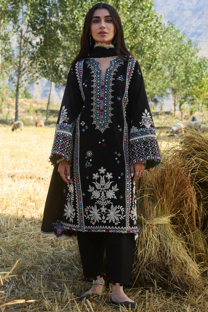 ZW24-06 Hazan | 3Pc Unstitched Suit Embroidered Winter By Zaha