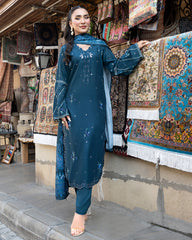 3-PC Stitched Baku Echoes Luxury Linen Mommy & Me By Allys | AL-1110