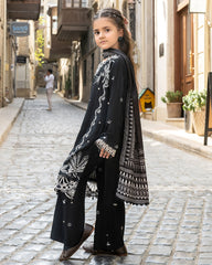 3-PC Stitched Baku Echoes Luxury Linen Mommy & Me By Allys | Kids-AL-1112