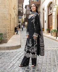 3-PC Stitched Baku Echoes Luxury Linen Mommy & Me By Allys | AL-1112
