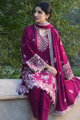 ZW24-12 Afreen | 3Pc Unstitched Suit Embroidered Winter By Zaha