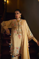 3-PC Unstitched Embroidered Luxury Lawn By Elan | ZAHARA (EL25-07 A)