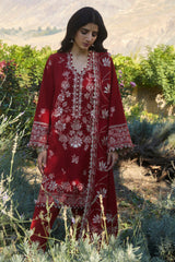 ZW24-02 Dilara | 3Pc Unstitched Suit Embroidered Winter By Zaha