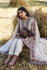 ZW24-07 Aabroo | 3Pc Unstitched Suit Embroidered Winter By Zaha