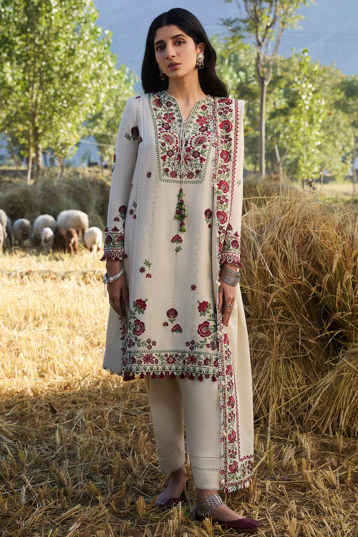 ZW24-07 Aabroo | 3Pc Unstitched Suit Embroidered Winter By Zaha