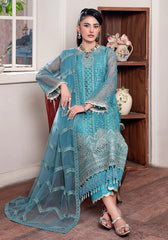 Fairy Blue | 3Pc Unstitched Suit Embroidered Oranza Zewar By Altan Official