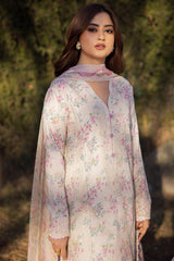 AYSEL | ZL24-03 A | 3PC Unstitched Lawn By Zaha