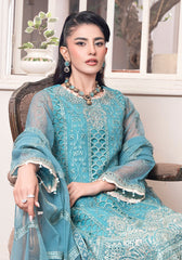 Fairy Blue | 3Pc Unstitched Suit Embroidered Oranza Zewar By Altan Official