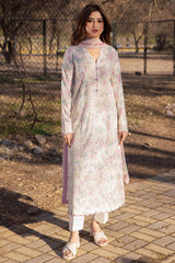 AYSEL | ZL24-03 A | 3PC Unstitched Lawn By Zaha