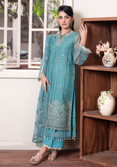 Fairy Blue | 3Pc Unstitched Suit Embroidered Oranza Zewar By Altan Official