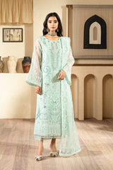 Twilight Bliss | 3Pc Unstitched Suit Embroidered Organza Aurora By AZU