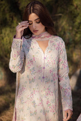 AYSEL | ZL24-03 A | 3PC Unstitched Lawn By Zaha