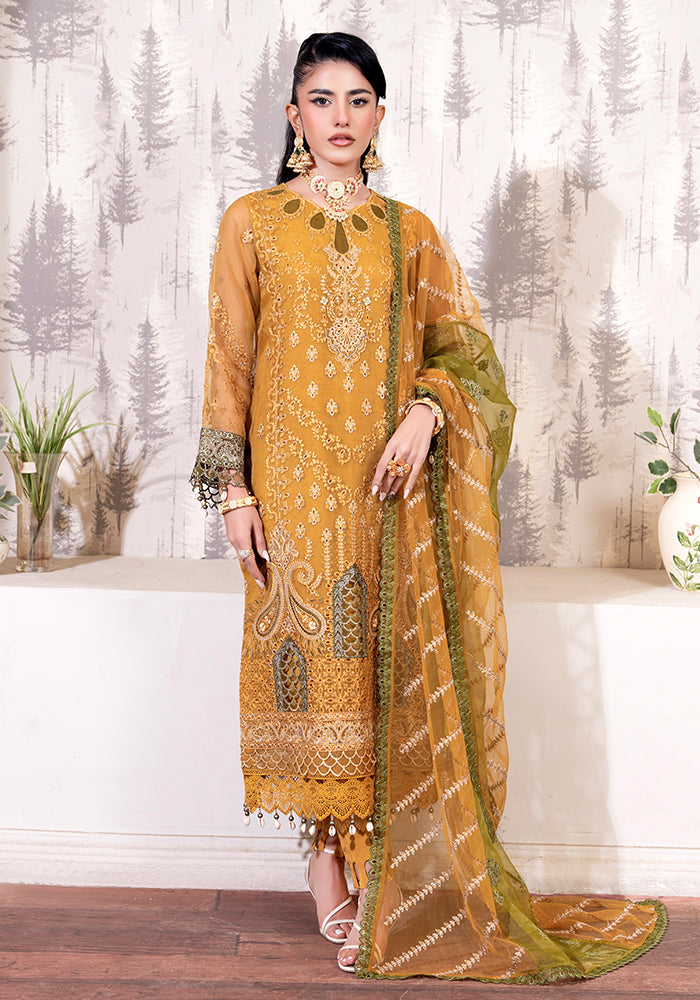 Tuscan Sun | 3Pc Unstitched Suit Embroidered Oranza Zewar By Altan Official