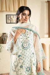 Ethereal Glow | 3Pc Unstitched Suit Embroidered Organza Aurora By AZU