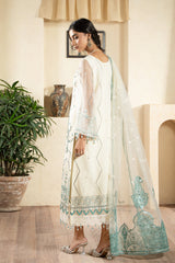 Ethereal Glow | 3Pc Unstitched Suit Embroidered Organza Aurora By AZU