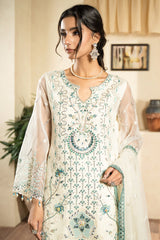 Ethereal Glow | 3Pc Unstitched Suit Embroidered Organza Aurora By AZU