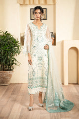 Ethereal Glow | 3Pc Unstitched Suit Embroidered Organza Aurora By AZU