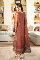 Lunar Veil | 3Pc Unstitched Suit Embroidered Organza Aurora By AZU