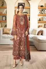 Lunar Veil | 3Pc Unstitched Suit Embroidered Organza Aurora By AZU