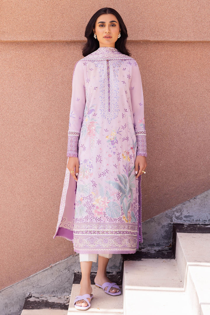 ELA | ZL24-01 A | 3PC Unstitched Lawn By Zaha