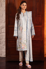 ELA | ZL24-01 B | 3PC Unstitched Lawn By Zaha