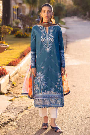 EIRA | ZL24-05 B | 3PC Unstitched Lawn By Zaha