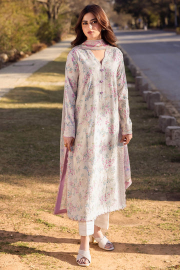 AYSEL | ZL24-03 A | 3PC Unstitched Lawn By Zaha