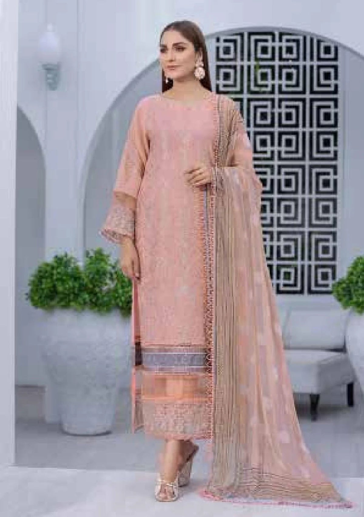 WP 306 Unstitched Pure Viscose Embroidered - 3PC - Kashish By Wania