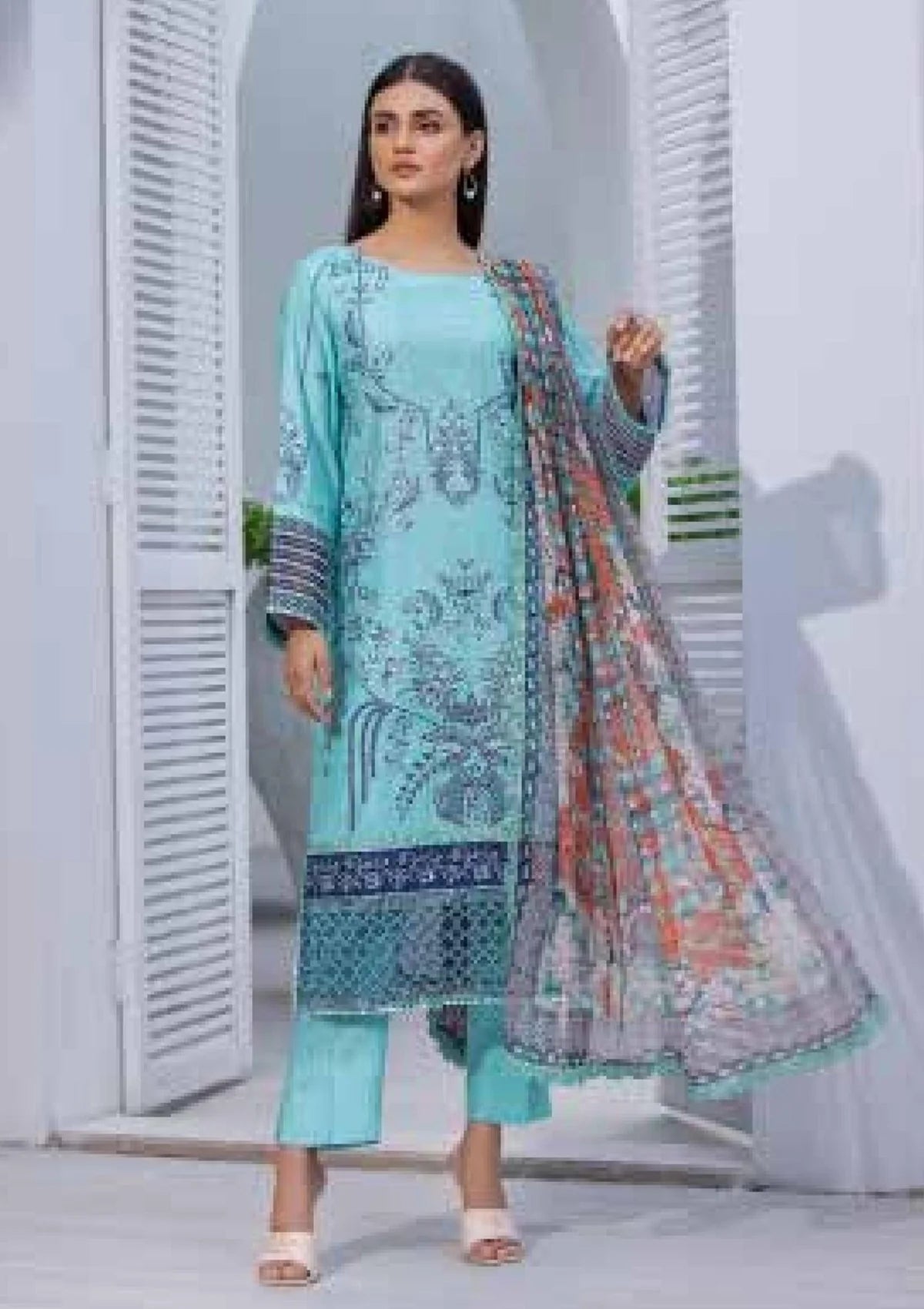 WP 308 Unstitched Pure Viscose Embroidered - 3PC - Kashish By Wania