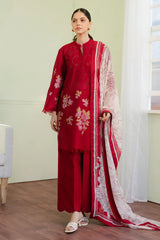 VALI-6A | 3Pc Unstitched Suit Embroidered Lawn 25 Coco By Zarashahjahan