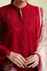 VALI-6A | 3Pc Unstitched Suit Embroidered Lawn 25 Coco By Zarashahjahan