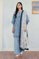 VALI-6B | 3Pc Unstitched Suit Embroidered Lawn 25 Coco By Zarashahjahan