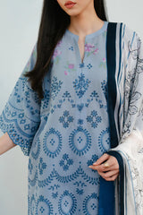 VALI-6B | 3Pc Unstitched Suit Embroidered Lawn 25 Coco By Zarashahjahan