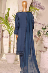 05-VCK-Blue | 3PC Stitched Luxury Viscose Lawn Rania By Sada Bahar